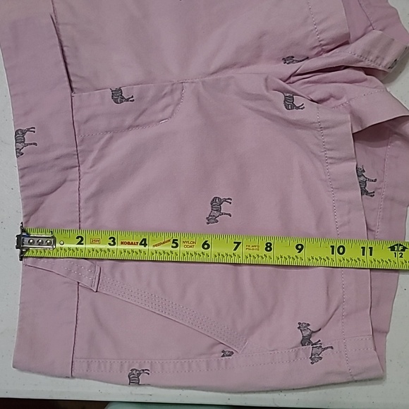 J. Crew Pinkish Lavender City Fit Shorts with Grey Embroidered Zebras size 6 - Picture 9 of 11